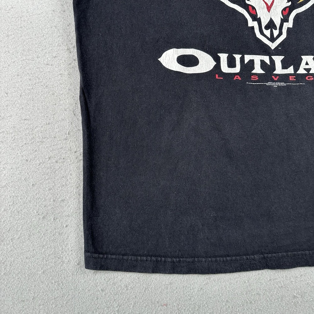 Vtg 2000 Las Vegas Outlaws‎ T Shirt Men's 2XL Black Short Sleeve XFL Football - Picture 6 of 16